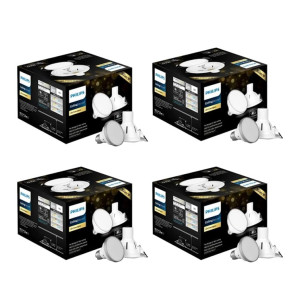 Philips 4W LED Downlighter Ceiling Light (Cool Day Light, Pack of 4)