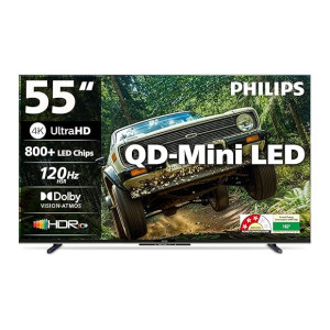 Philips 138 cm (55 inches) 4K Ultra HD QLED Smart QD-Mini LED Google TV