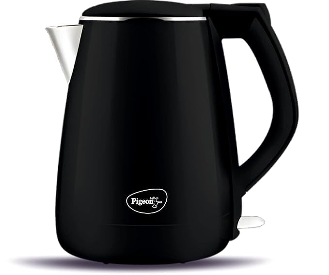 Pigeon Spark 1.2 Ltr Double Walled Kettle Stainless Steel Black Rs. 899