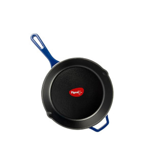 Pigeon by Stovekraft Cast Iron Frying Pan, 25 cm | Enamel Coated | Luxurious Mirror Finish