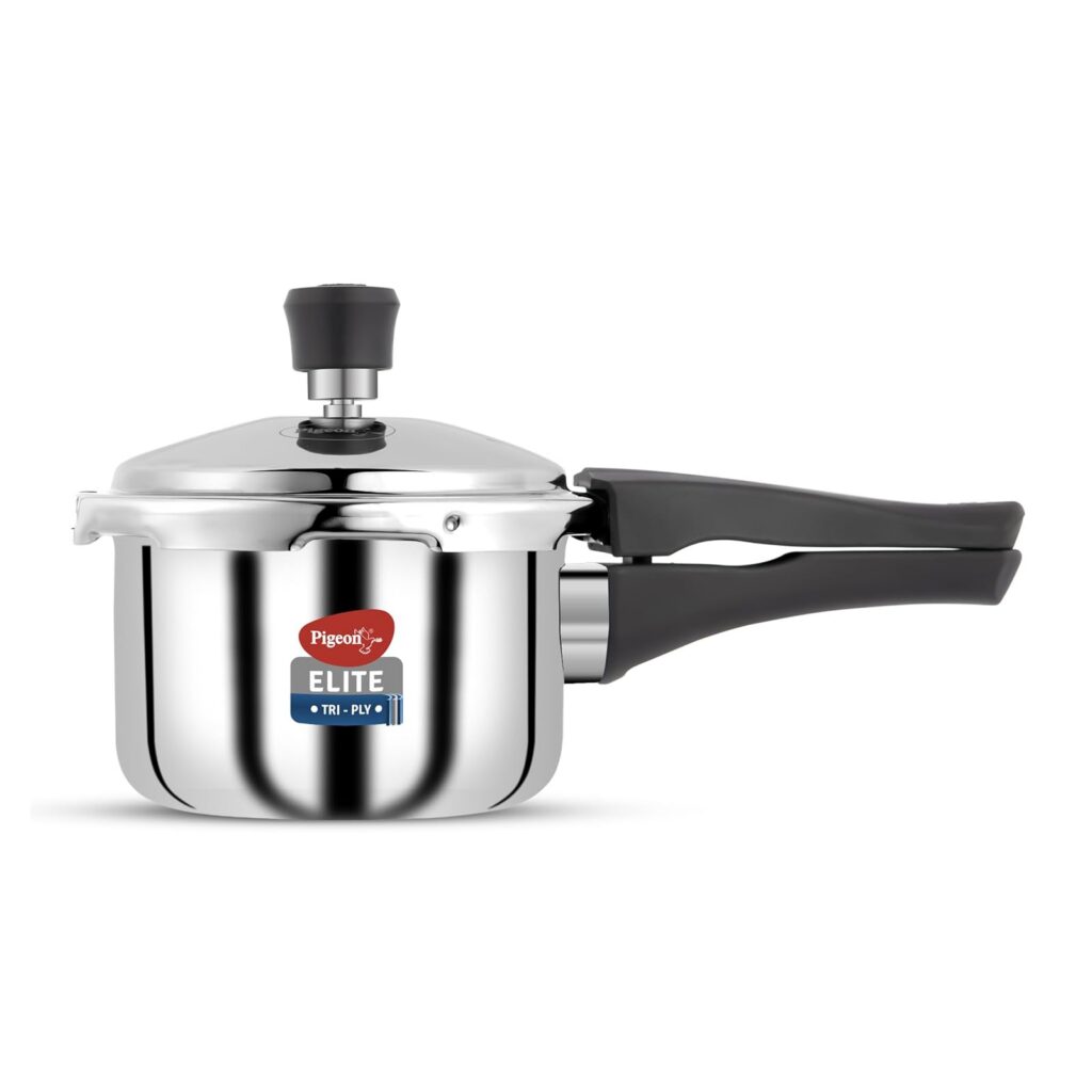 Pigeon By Stovekraft Elite Shine 1.5L Pressure Cooker Stainless Steel
