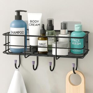 Plantex GI Steel Bathroom Organizer Shelf Self Adhesive Black Rs.271