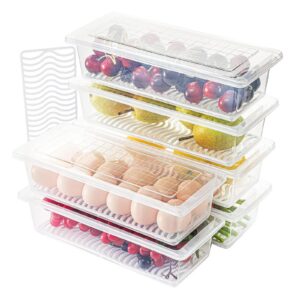 Deal Suzec Plastic Fridge Storage Boxes (6