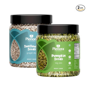 PLENORA Raw & Unroasted Pumpkin & Sunflower Seeds Combo (500g)