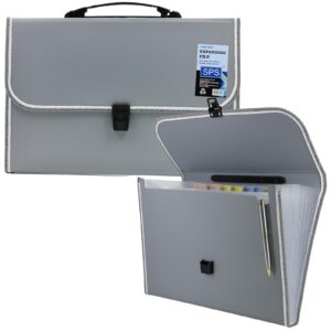 SPS 13 Pocket Expanding File Folder Grey for A4 Documents