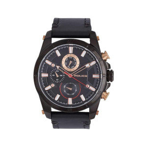 Police Mens Multi-Function Leather Watch