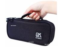 Black Polyester Pencil Pouch for Office, College, School