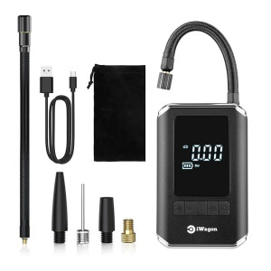 i5626 130 PSI Portable Electric Tyre Air Inflator Pump for Car & Bike with Digital HD Display & LED Light