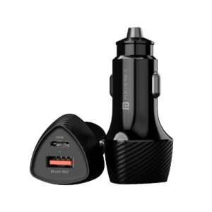 Deal Portronics 51W Car Charger Dual Output Fast Charging Rs. 359