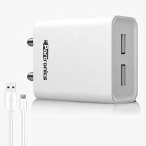 Portronics Adapto 66 Wall Charger 12W Dual USB