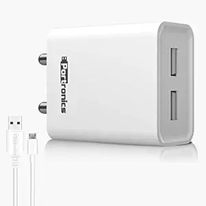 Portronics Adapto 66 Wall Charger 12W Dual USB