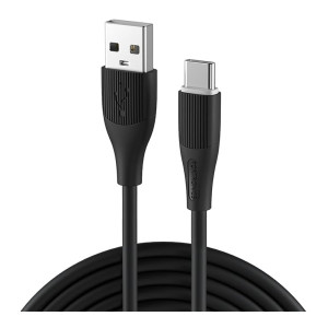 Portronics Silklink 3A USB A to Type C Fast Charging & Data Sync Cable, Premium Silicon, 1M