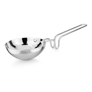 Prabha Stainless Steel Hammered Tadka Pan 11cm 250ml