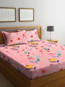 Deal Premium Cotton Fitted Bedsheets Double Bed King Size Rs.399