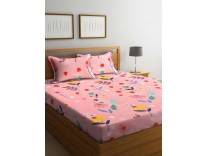 Deal Premium Cotton Fitted Bedsheets Double Bed King Size Rs.399
