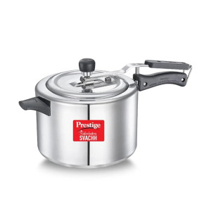 Prestige Nakshatra Plus Svachh Aluminium Pressure Cooker, 6.5 Litre with Deep Lid