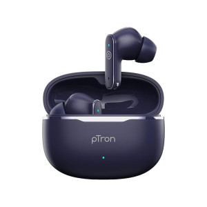 pTron Bassbuds Eon TWS Earbuds w/ 45Hrs Playtime & AI-ENC Calls