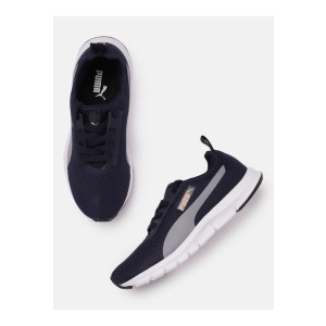 Puma Women Navy Blue Textured Reflex Sneakers