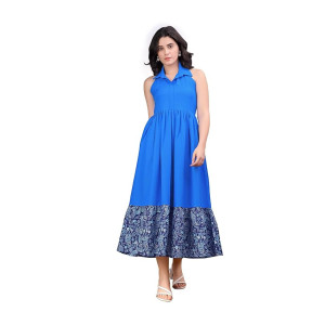 PURVAJA Women’s Maxi Cotton Blend Dress
