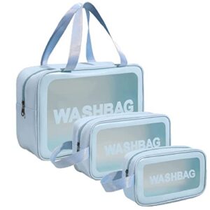 Makeup Pouch Travel Organizer Set of 3 (Blue) Rs.190 @ Amazon