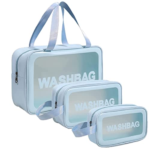 Makeup Pouch Travel Organizer Set of 3 (Blue) Rs.190 @ Amazon