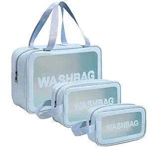 Makeup Pouch Travel Organizer Set of 3 (Blue) Rs.190 @ Amazon