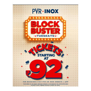 PVR INOX Blockbuster Tuesday Movies Tickets