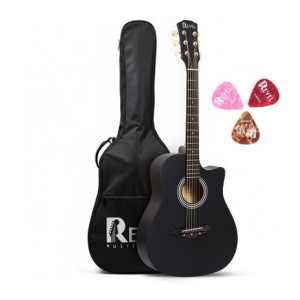 REVEL RVL-38C Acoustic Guitar Linden Wood Ebony (Black)