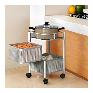 360° Revolving Multipurpose Storage Rack with Wheels