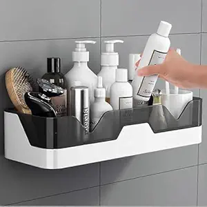 REWOP Self Adhesive Storage Rack Wall Mount for Bathroom Accessories