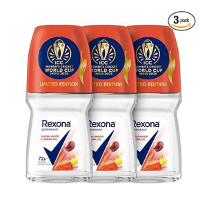 Rexona Sandalwood & Jojoba Oil Antiperspirant Roll-On (Pack of 3)