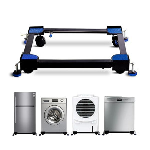 Robustt Adjustable Washing Machine Stand with Wheels