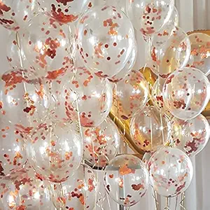 Deal Rose Gold Glitter Balloons Pack of 20 Rs. 139