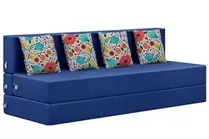 Rosebell Sofa Bed 6×6 Feet Blue Jute Fabric Rs. 7318