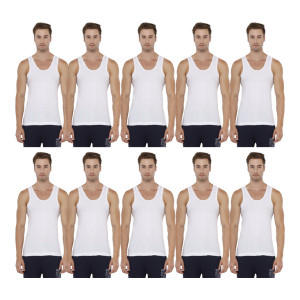 Rupa Topman White RN Vest Pack of 10 at Rs370 | Flipkart Deal