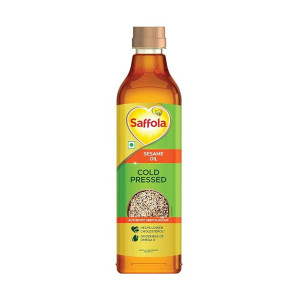 Saffola Cold Pressed Sesame Oil (Unrefined, 0 Trans Fat) 1L