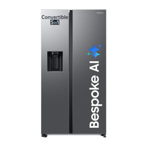 Samsung 633 L, 3 Star, Frost Free, Side By Side Refrigerator with AI, WiFi & Ice Dispenser
