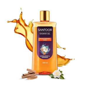 Santoor Moisturizing Shower Gel With Natural Sandalwood & Gardenia Extracts
