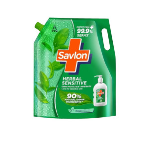 Savlon Herbal Sensitive Germ Protection Liquid Handwash Refill Pouch, 1.3L