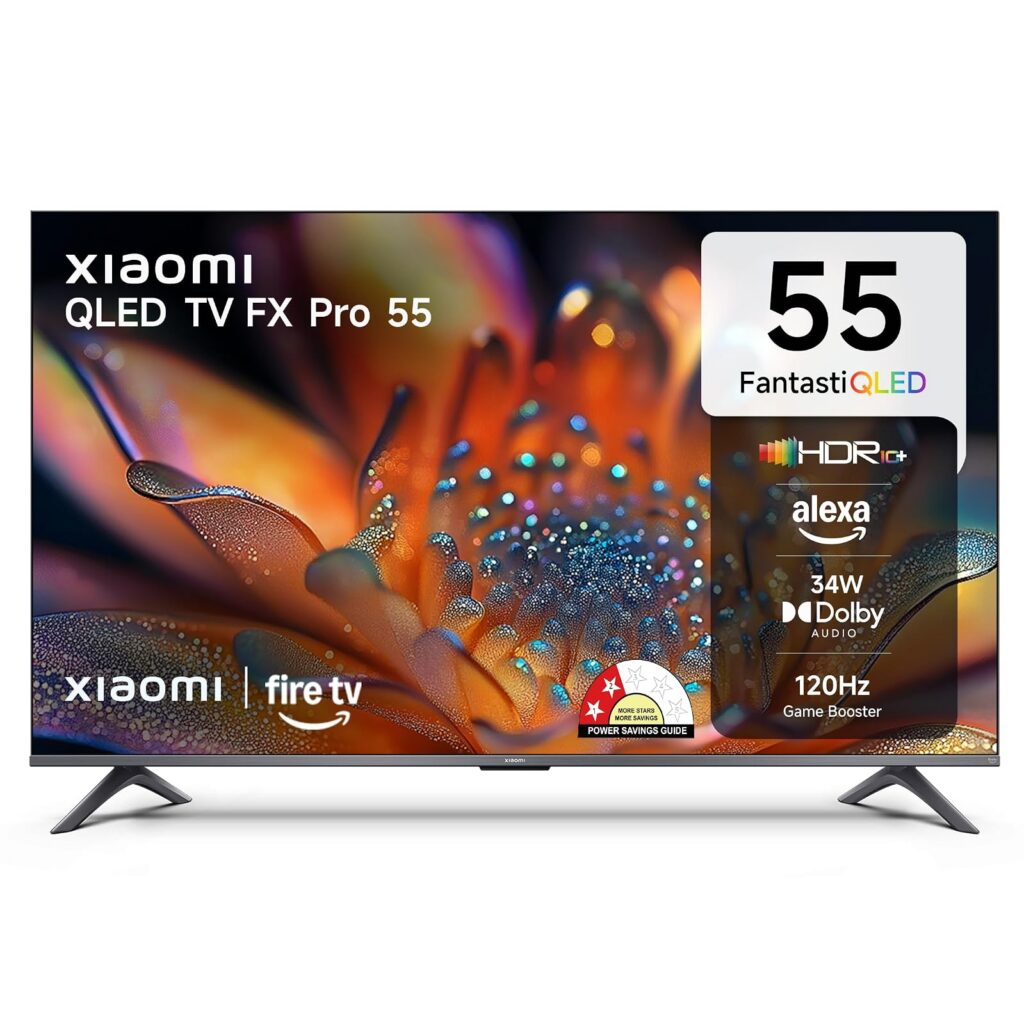 SBI CC EMI Deal Xiaomi 55″ 4K QLED Fire TV Rs. 34499