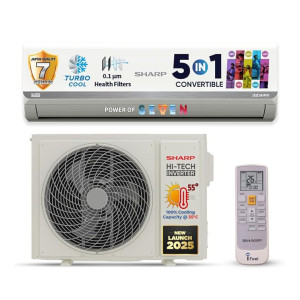 SHARP 1.5 Ton 3 Star 5-in-1 Convertible Inverter Split AC