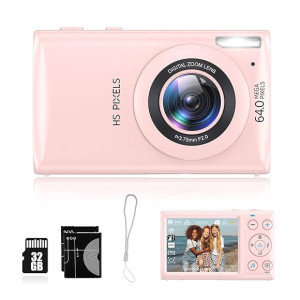 Sheawasy 4K Digital Vlogging Photography Camera 64MP 18X Zoom 32GB