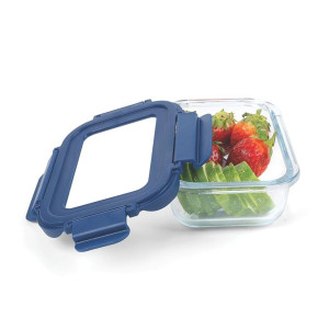SignoraWare Secure N Store Borosilicate Glass Rectangular Container (1.04 Ltr)
