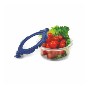 SignoraWare Secure N Store Borosilicate Glass Round Container (400ml)