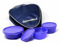 Signoraware Sleek Plastic Lunch Box with Bag Deep Violet Rs 248