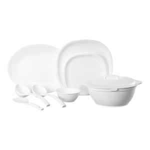 Signoraware Plastic Square Dinner Set, 31-Pieces