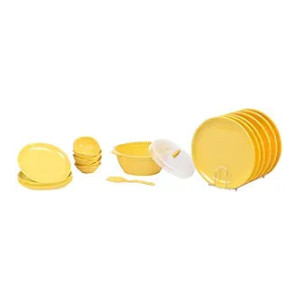 Signoraware Round Plastic Dinner Set, 21 Pieces