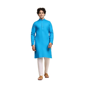 SKAVIJ Men’s Casual Kurta Pajama Set