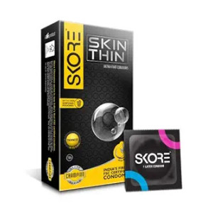 Skore SkinThin Ultra Fine Thin Condoms with Disposal Pouches