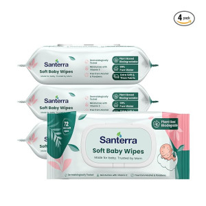 Soft Baby Wipes with 99% Pure Water & Vitamin E (Dermatologically Tested)